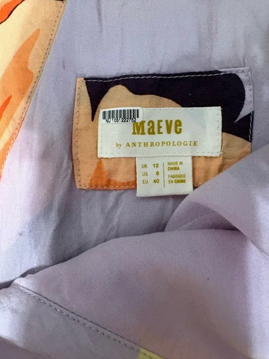 Anthropologie Maeve Floral Wrap Maxi Dress Size 8 - Picture 8 of 13